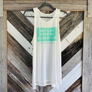 Decree "Follow My Blog" Knit Tank Top | XL